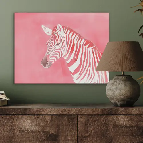 Zebra - Pink - Verf PET vilt klein -sfeer2