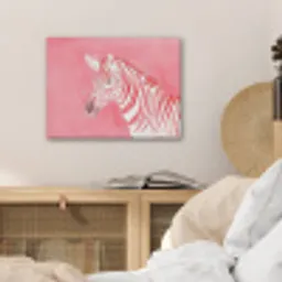 Zebra - Pink - Verf PET vilt klein -sfeer3