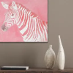 Zebra - Pink - Verf PET vilt klein -sfeer6_closeup