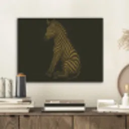 Zebra - Strepen - Goud PET vilt klein -sfeer1