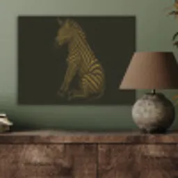 Zebra - Strepen - Goud PET vilt klein -sfeer2