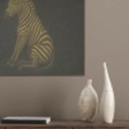 Zebra - Strepen - Goud PET vilt klein -sfeer6_closeup