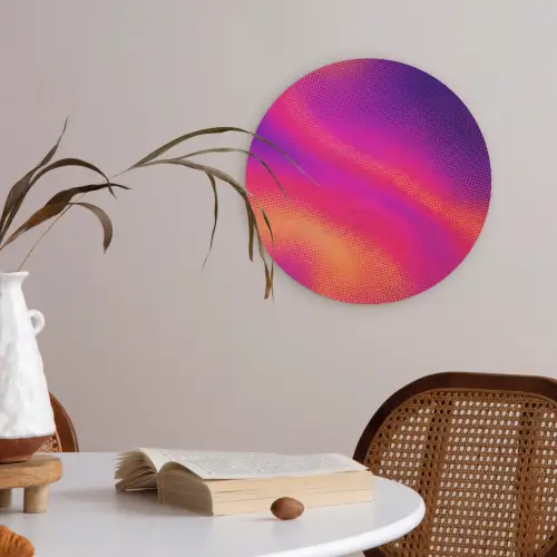 Abstract - Patroon - Kleurverloop Akoestische PET Vilt - Rond klein -sfeer3