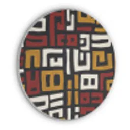 Abstract - Patroon - Rood Akoestische PET Vilt - Rond klein -3d