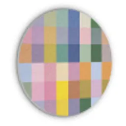 Blokken - Vierkant - Patroon - Gekleurd Akoestische PET Vilt - Rond klein -3d
