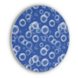 Bubbels - Patroon - Blauw Akoestische PET Vilt - Rond klein -3d