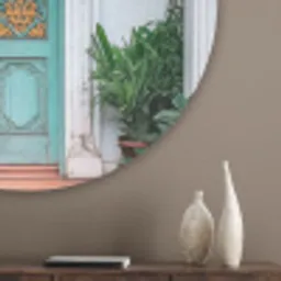 Deur - Patronen - Planten Akoestische PET Vilt - Rond klein -sfeer5_closeup