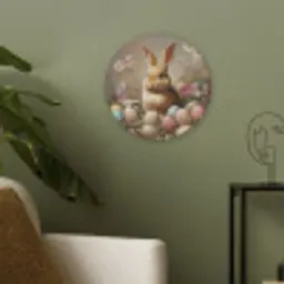 Paashaas - Lente - Paaseieren Akoestische PET Vilt - Rond klein -sfeer2
