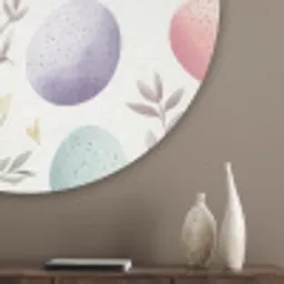 Eieren - Kleurrijk - Patroon Akoestische PET Vilt - Rond klein -sfeer5_closeup