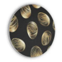 Eieren - Goud - Patroon Akoestische PET Vilt - Rond klein -3d