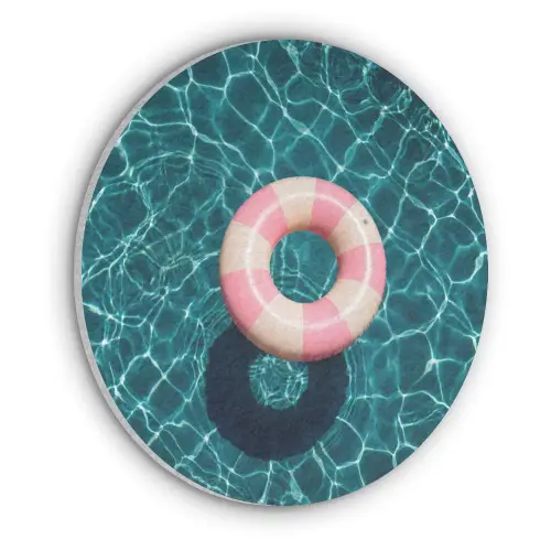 Drijvend - Zwemband - Water Akoestische PET Vilt - Rond klein -3d