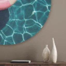 Drijvend - Zwemband - Water Akoestische PET Vilt - Rond klein -sfeer5_closeup