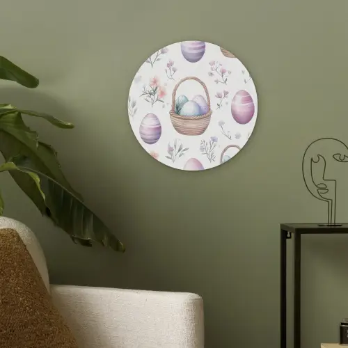 Bloemen - Paaseieren - Patroon Akoestische PET Vilt - Rond klein -sfeer2