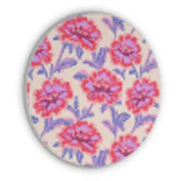 Bloemen - Patroon - Meerkleurig Akoestische PET Vilt - Rond klein 838 -3d
