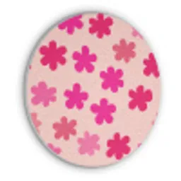 Bloemen - Patroon - Roze Akoestische PET Vilt - Rond klein -3d