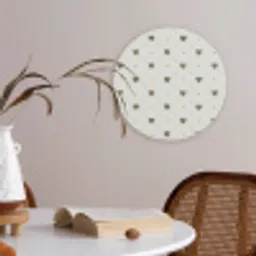 Hartjes - Patroon - Raster  - Klassiek Akoestische PET Vilt - Rond klein -sfeer3