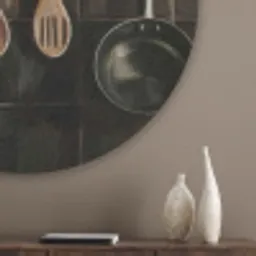 Keukengerei - Rustiek - Tegels - Kruiden Akoestische PET Vilt - Rond klein -sfeer5_closeup