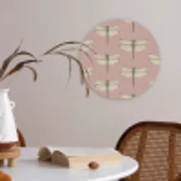 Lillibellen - Patroon - Roze Akoestische PET Vilt - Rond klein 838 -sfeer3