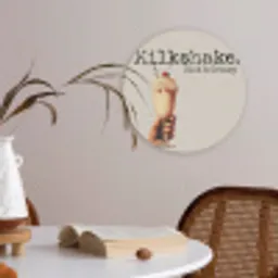 Milkshake - Kers - Rietje Akoestische PET Vilt - Rond klein -sfeer3