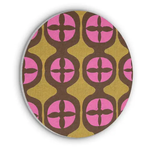 Modern - Patroon - Roze Akoestische PET Vilt - Rond klein 838 -3d
