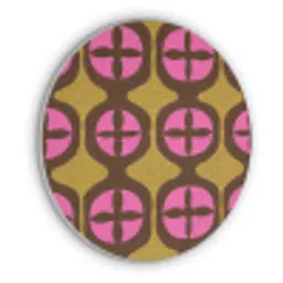Modern - Patroon - Roze Akoestische PET Vilt - Rond klein 838 -3d