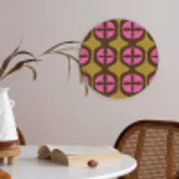 Modern - Patroon - Roze Akoestische PET Vilt - Rond klein 838 -sfeer3