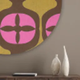 Modern - Patroon - Roze Akoestische PET Vilt - Rond klein 838 -sfeer5_closeup