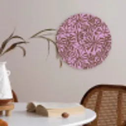 Organisch - Patroon - Roze Akoestische PET Vilt - Rond klein 838 -sfeer3