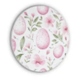 Patroon - Eieren - Roze - Pasen Akoestische PET Vilt - Rond klein -3d