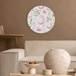 Patroon - Eieren - Roze - Pasen Akoestische PET Vilt - Rond klein -sfeer1