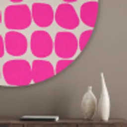 Stippen - Patroon - Roze Akoestische PET Vilt - Rond klein 838 -sfeer5_closeup
