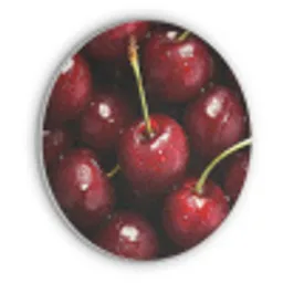 Rood - Fruit - Kersen Akoestische PET Vilt - Rond klein -3d