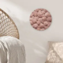 Schelpen - Patroon - Roze Akoestische PET Vilt - Rond klein -sfeer4