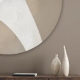 Vloeiende vlakken - Harmonieus - Golvend Akoestische PET Vilt - Rond klein -sfeer5_closeup
