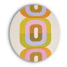 Stapel - Vormen - Geblokt - Oranje Akoestische PET Vilt - Rond klein -3d