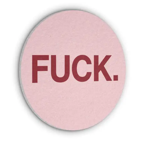 Statement - Krachtig - Roze Akoestische PET Vilt - Rond klein -3d
