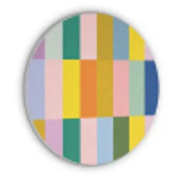 Stroken - Blauw - Patroon - Abstract Akoestische PET Vilt - Rond klein -3d
