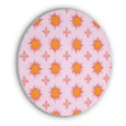 Zon - Patroon - Roze Akoestische PET Vilt - Rond klein 838 -3d