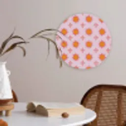 Zon - Patroon - Roze Akoestische PET Vilt - Rond klein 838 -sfeer3