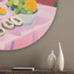 Tafel - Wijn - Fruit Akoestische PET Vilt - Rond klein -sfeer5_closeup