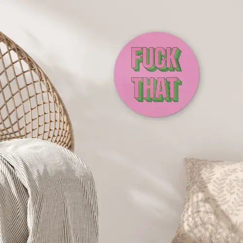 Tekst - Bold - Roze Akoestische PET Vilt - Rond klein -sfeer4