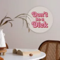 Tekst - Boodschap - Roze Akoestische PET Vilt - Rond klein -sfeer3