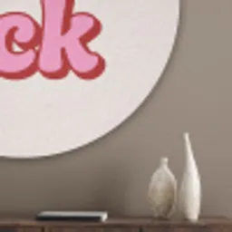 Tekst - Boodschap - Roze Akoestische PET Vilt - Rond klein -sfeer5_closeup