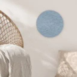 Golven - Ritmisch - Blauw Akoestische PET Vilt - Rond klein 838 -sfeer4
