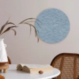 Golven - Ritmisch - Blauw Akoestische PET Vilt - Rond klein 838 -sfeer3