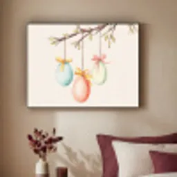 Paastak - Strikje - Eieren Textielframe - compleet frame klein -sfeer1