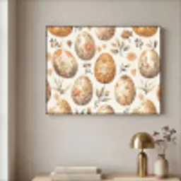 Paaseieren - Bruin - Bloemen Textielframe zwart klein -sfeer2