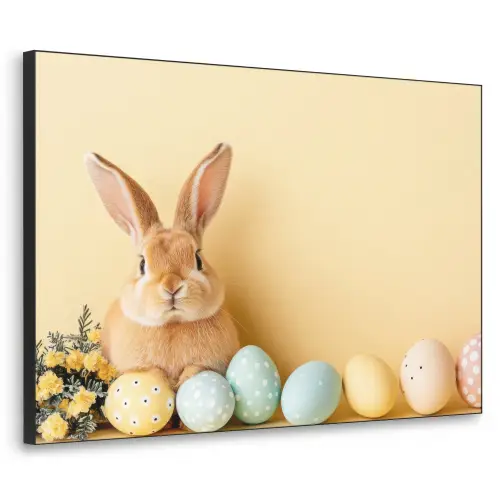 Eieren - Konijn - Pasteltinten Textielframe - compleet frame klein -3d
