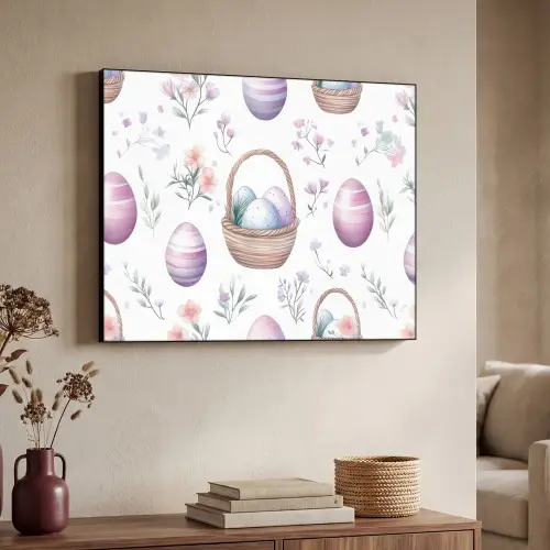 Bloemen - Paaseieren - Patroon Textielframe zwart klein -sfeer3