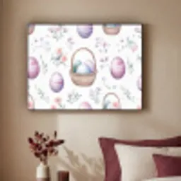 Bloemen - Paaseieren - Patroon Textielframe zwart klein -sfeer1